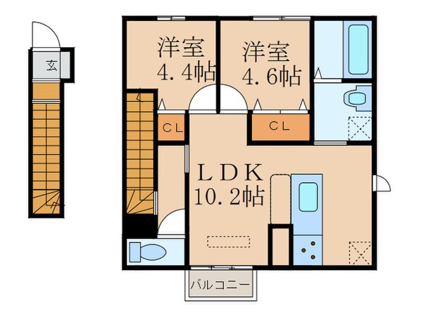 ＣｌｏｖｅｒⅡの物件間取画像